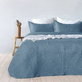 NNEDSZ Paisley Embossed Blue Coverlet Set Queen/King