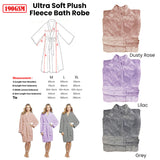 NNEDSZ 190GSM Ultra Soft Plush Fleece Bath Robe Lilac L