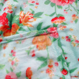 NNEDSZ 190GSM Fashion Printed Ultra Soft Coral Fleece Throw 127 x 152cm Tropical Floral Turquoise