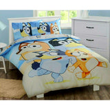 NNEDSZ Caprice Bluey Fun Reversible Licensed Quilt Cover Set Double