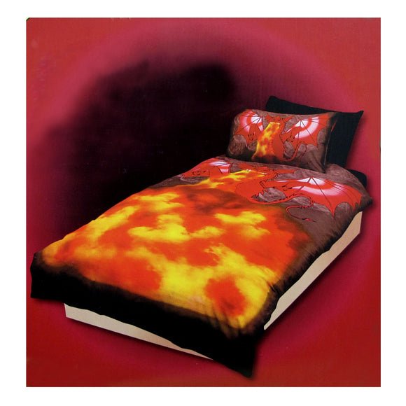 NNEDSZ Dragon Fire Quilt Cover Set Single