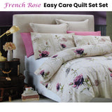 NNEDSZ French Rose Easy Care Quilt Cover Set Queen