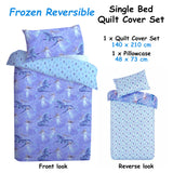NNEDSZ Caprice Disney Frozen Elsa Reversible Licensed Quilt Cover Set Single