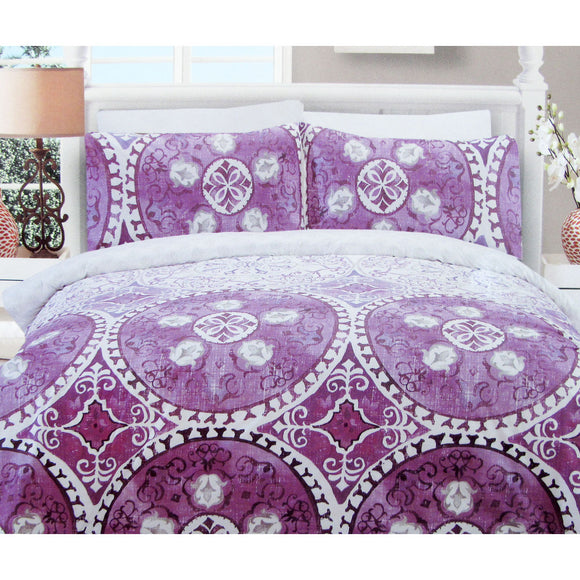 NNEDSZ 225TC Kasbah Mandala Cotton Rich Easy Care Quilt Cover Set Queen