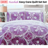 NNEDSZ 225TC Kasbah Mandala Cotton Rich Easy Care Quilt Cover Set Queen