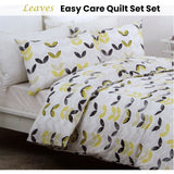 NNEDSZ Leaves Easy Care Quilt Cover Set Queen