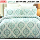 NNEDSZ 225TC Persia Cotton Rich Easy Care Quilt Cover Set Queen