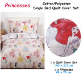 NNEDSZ Caprice Disney Princesses Pink Licensed Quilt Cover Set Single