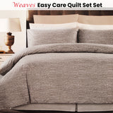 NNEDSZ Weaves Coffee Easy Care Quilt Cover Set Queen