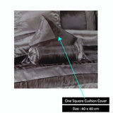 NNEDSZ Boudoir Caledonia Black Silver Square Cushion Cover