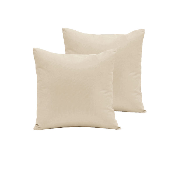 NNEDSZ Pair of Polyester Cotton European Pillowcases Ecru