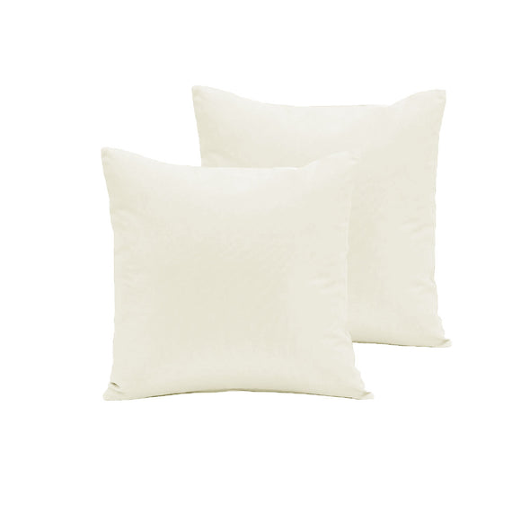 NNEDSZ Pair of Polyester Cotton European Pillowcases Off White