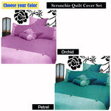 NNEDSZ Phase 2 Scrunchie Orchid Quilt Cover Set QUEEN