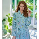 NNEDSZ Studio Les Fleurs Cotton Bath Robe Blue M