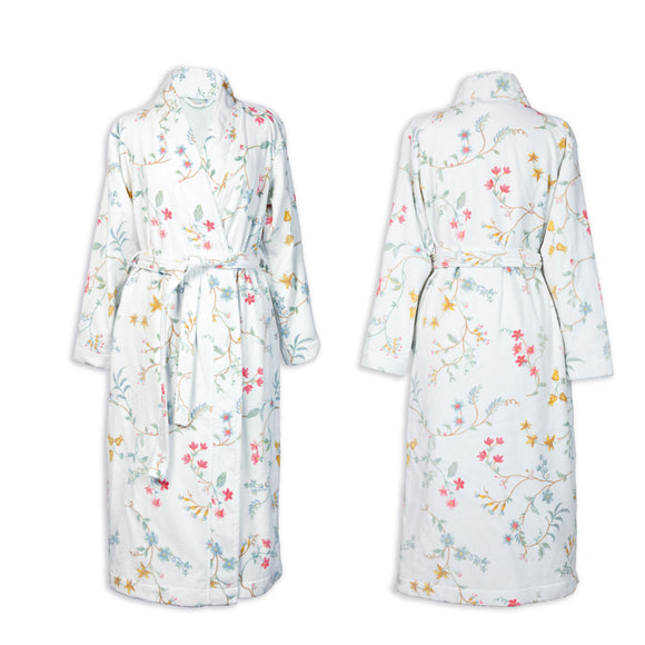NNEDSZ Studio Les Fleurs Cotton Bath Robe White M