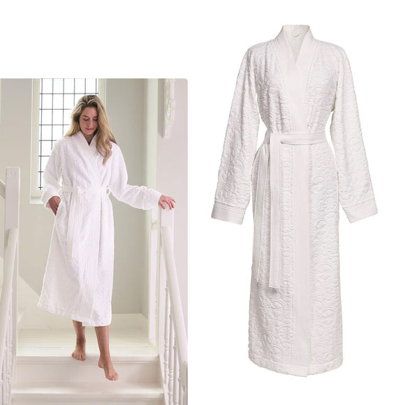 NNEDSZ Studio Mosaic de White Cotton Bathrobe XX-Large