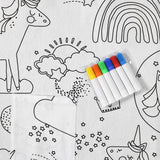 NNEDSZ Dream Big Colour Me In Picnic Blanket 125 x 125 cm