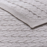 NNEDSZ Little Gem Lyla Grey Cotton Baby Blanket 75 x 100 cm