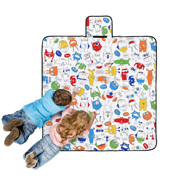 NNEDSZ Monster Squad Colour Me In Picnic Blanket 125 x 125 cm