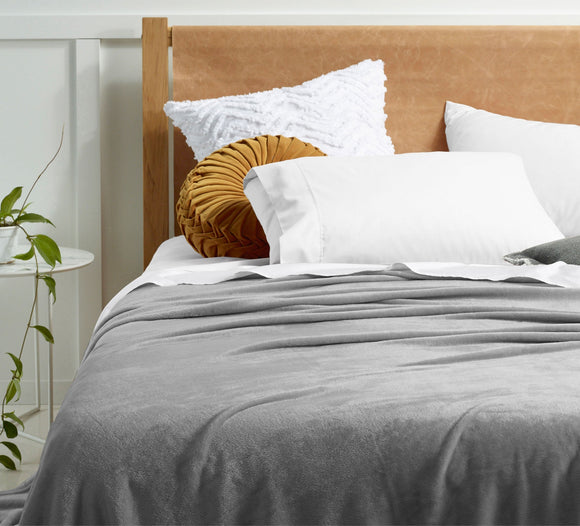 NNEDSZ Accessorize Super Soft Blanket Queen/King Grey