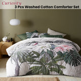 NNEDSZ Accessorize Curiosity Washed Cotton Printed 3 Piece Comforter Set King