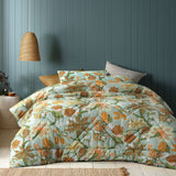 NNEDSZ Accessorize Kienze Washed Cotton Printed 3 Piece Comforter Set Queen