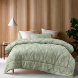 NNEDSZ Accessorize Leaf 3 Piece Jacquard Comforter Set Queen