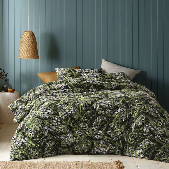 NNEDSZ Accessorize Styx Washed Cotton Printed 3 Piece Comforter Set Queen