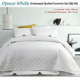 NNEDSZ Accessorize OPACO Coverlet Set Queen/King White