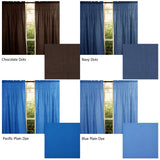 NNEDSZ Pair of Polyester Cotton Rod Pocket Unlined Curtains 110 x 213 cm each Chocolate Dots