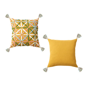 NNEDSZ Accessorize Adena Ochre Filled Square Cushion