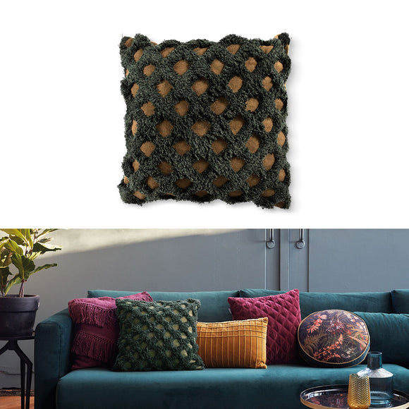 NNEDSZ Bedding House Betula Green Filled Square Cushion