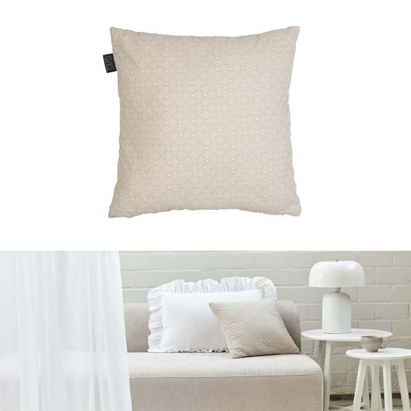 NNEDSZ Bedding House Chelsy Sand Square Filled Cushion 40cm x 40cm