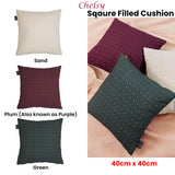 NNEDSZ Bedding House Chelsy Sand Square Filled Cushion 40cm x 40cm