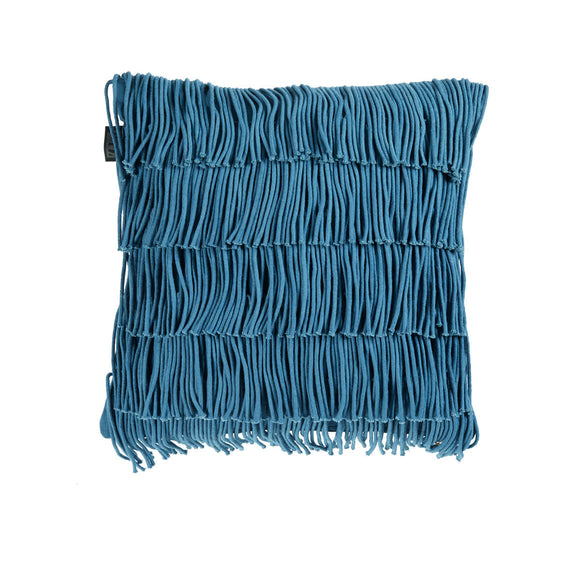 NNEDSZ Bedding House Flapper Applique Filled Square Cushion - Blue