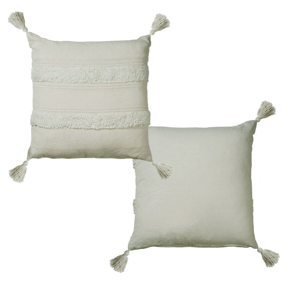 NNEDSZ Accessorize Indra Cotton Cover Filled Cushion - Grey