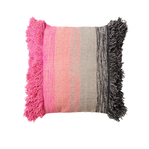 NNEDSZ Accessorize Layne Black Dark Pink Filled Square Cushion