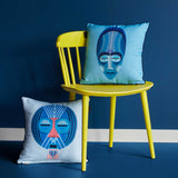 NNEDSZ Bedding House Mascarade Blue Filled Square Cushion
