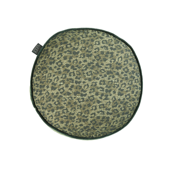 NNEDSZ Bedding House Pardus Luxury Cotton Round Filled Cushion - Green