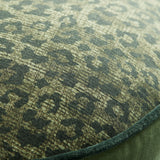NNEDSZ Bedding House Pardus Luxury Cotton Round Filled Cushion - Green