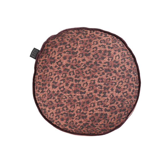 NNEDSZ Bedding House Pardus Luxury Cotton Round Filled Cushion - Red