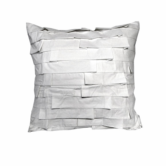 NNEDSZ Accessorize Pleats White 45x45 cm Square Filled Cushion