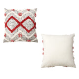 NNEDSZ Accessorize Ronan White Red Filled Square Cushion