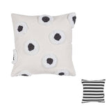 NNEDSZ VTWonen Stripe and Eye Natural Square Filled Cushion 50cm x 50cm