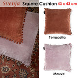NNEDSZ Bedding House Svenja Mauve Filled Square Cushion