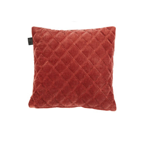 NNEDSZ Bedding House Vercors Luxury Cotton Velvet Filled Square Cushion - Dark Red