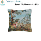 NNEDSZ Studio Winter Blooms Multi Cotton Cover Square Cushion