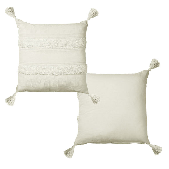 NNEDSZ Accessorize Indra Cotton Cushion Cover Off White