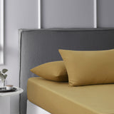 NNEDSZ Accessorize Pecan Washed Cotton Fitted Sheet Set Single