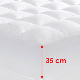 NNEDSZ Cloudland 1000GSM Memory Resistant Microball Fill Mattress Topper King Single